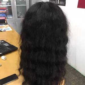Perruque péruvienne naturelle complète sans colle, cheveux lisses et soyeux, ligne de cheveux naturels - Product Image 1