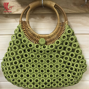 Bolso hobo con asas de ratán para mujer, venta al por mayor/bolso elegante para mujer - Product Image 4