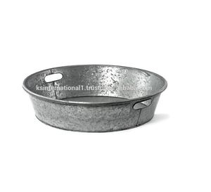 Bandeja redonda galvanizada antigua - Product Image 1