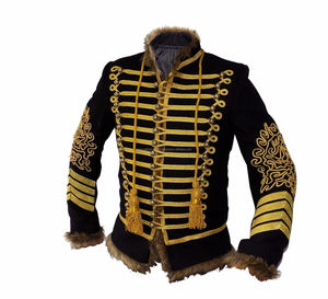 Nova moda estilo alta qualidade exigência personalizada logotipo lã tecido Hussars túnica Pelisse - Product Image 1