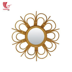 Decorativo espejo de mimbre para casa de mimbre, espejo de la pared - Product Image 3