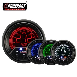 60mm Universal Auto 4 Colors Digital Water Temp Gauge Warning Peak Recall