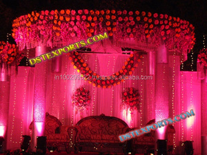 Boda moderna mariposa estilo fibra cristal Mandap último diseño de diamante con intrincado trabajo de cristal - Product Image 4