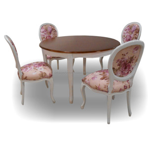 Bonito juego de comedor de madera de estilo francés, muebles para uso doméstico - Product Image 1