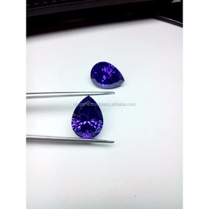12*16mm Pear Concave Cut Cubic Zirconia Gemstone - Product Image 4