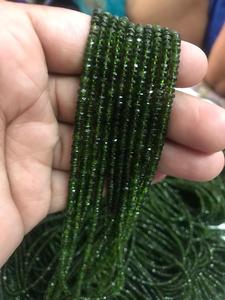 ขายส่งธรรมชาติสีเขียวโครเมี่ยม Diopside ลูกปัด - Product Image 4