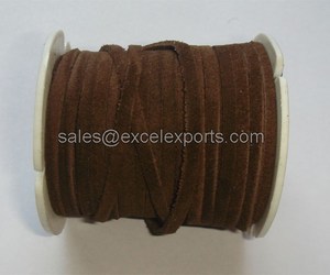 Cordones de cuero de ante para fabricación de joyas, rollos de 3mm, 4mm, 5mm, 100m, venta al por mayor - Product Image 4