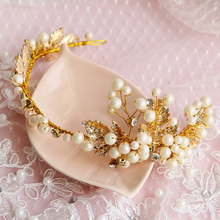 Baroque Wedding Crown Tiara Vintage Bridal Hair Piece Accessories Women Party Prom Hairband Headpiece