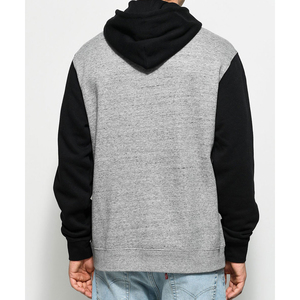 Personnalisé Brodé 100% Coton KFH37 Tricoté Polaire Pull Sweat Solide Streetwear Grande Taille Veste Noire pour Hommes - Product Image 6