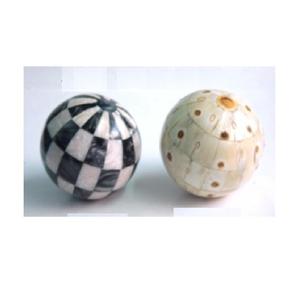 ลูกบอลตกแต่งฝังกระดูก มีทุกขนาดและทุกสี ของตกแต่งบ้าน งานศิลปะจากกระดูก งานฝีมืออินเดีย - Product Image 4