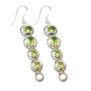 Boucles d'oreilles péridot en argent indien, collection, bijoux sénido - Product Image 6