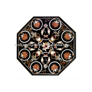 หินอ่อนหิน Pietra Dura ฝังบนโต๊ะ - Product Image 1
