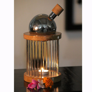 Glossy Teak Mango <b>Wood</b> Glass Traditional Oli Room Diffuser Home Office Chimney Incense Restaurants Made Novelty <b>Gift</b> - Product Image 3