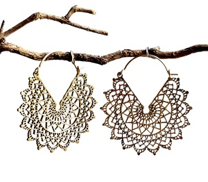 Pendientes de Aro de Latón Estilo Bohemio para Mujer, Pendientes Tribales - Product Image 3