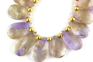 Pierre précieuse d'amétrine naturelle de qualité AAA en forme de poire avec collection de pierres brutes multicolores pour la fabrication de bijoux - Product Image 2