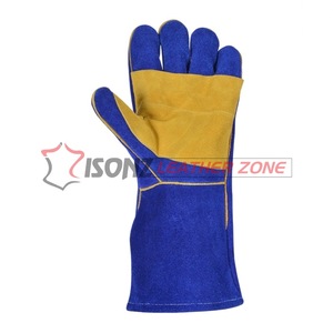 Guantes de Soldadura ISONZ Leather Zone de Cuero Vacuno y Gamuza, Resistentes a Cortes y Antideslizantes, con Protección Reforzada en Dedos y Palma - Product Image 4