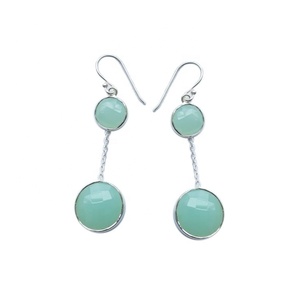 Boucle d'oreille en argent sterling 925 avec pierres précieuses pour cadeau de mariage-Prix d'usine - Product Image 1