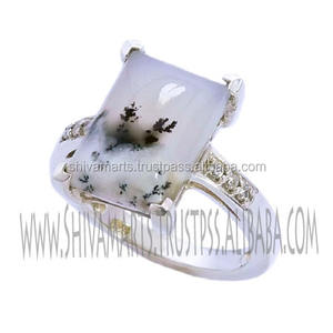 Elegant Real Agate CZ Gemstone <b>Ring</b> Antique Design Jewelry Eternity Vermeil <b>Rings</b> for <b>Men</b> and Women Fancy Jewelry - Product Image 2