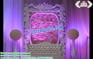 Décoration de scène murale de fleurs de mariage Boston Canapés tuftés Deux places avec panneaux Ensemble de scène de réception pour les Canadiens - Product Image 3