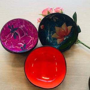 ขายส่งเคลือบวินเทจกะลามะพร้าวชามจากเวียดนาม - Product Image 1