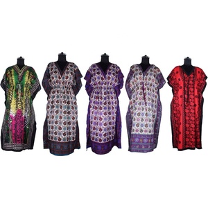 High Quality Wholesale Muslim Gown for Females Long <b>Kaftan</b> 2025 <b>Dress</b> <b>Dress</b> Hand Block Printed Affordable African Traditional - Product Image 1
