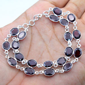 ปรับ Labradorite โกเมน Moonstone สร้อยข้อมือ925เงินสเตอร์ลิงเครื่องประดับ Unisex - Product Image 3