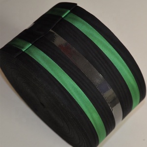 ริบบิ้นผ้าโมรีแบบกำหนดเองสำหรับเครื่องราชอิสริยาภรณ์เมสัน ผลิตจากโพลีเอสเตอร์ 100% เป็นมิตรกับสิ่งแวดล้อม สีดำเขียว |   ขายส่งขนาดตามสั่ง - Product Image 1