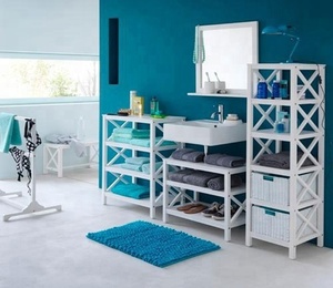 Tocadores de baño sólidos de acacia, tocadores de baño listos para montar, tocadores de baño, armarios - Product Image 3