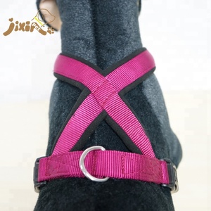 Harnais en Nylon Rose rouge, personnalisé, pour chien, avec rembourrage polaire, meilleure vente - Product Image 2