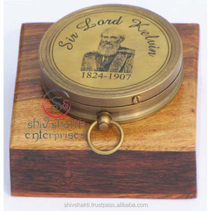 Cadran solaire en laiton marin nautique boussole Style Vintage décoratif randonnée Camping cadran solaire boussole article cadeau avec prix de gros - Product Image 3