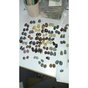 Piedras preciosas naturales de zafiro multifacético en rodajas, rodajas únicas facetadas y irregulares para la fabricación de joyas atractivas - Product Image 1