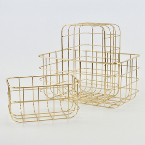 Rectangle Shape <b>Metal</b> Wire Small Storage <b>Basket</b> - Product Image 6