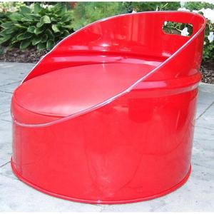 Silla de PUF moderna de Venta caliente, mejor precio, diseño de tambor de hierro y cuero para el hogar, oficina, muebles elegantes para el hogar - Product Image 3