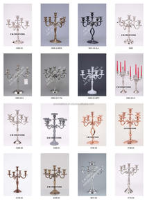 Candélabre bougeoir pièce maîtresse décoration de Table de mariage 5 bras décoration de mariage debout à la main disponible - Product Image 2