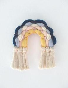 Corde de coton écologique suspendue arc-en-ciel macramé fait à la main Ins Art déco caractéristique murale pour les espaces extérieurs jardins maison populaire - Product Image 3