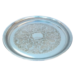 Table À Manger royale Plateau de Service Décoratif avec Base - Product Image 6