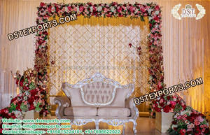 Bougie murale de réception en métal pour fête de mariage, magnifique décor moderne, pièces - Product Image 2