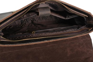 Vintage Style Leather Handmade Briefcase <b>Laptop</b> <b>Bag</b> Crossbody <b>Shoulder</b> <b>Bag</b> From India - Product Image 4