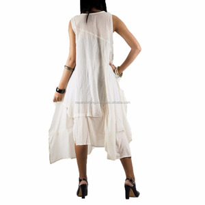NAPAT เดรสลำลองยาวครึ่งน่องแนวเกาหลี,เดรสยาวคลุมน่องผ่อนคลายสำหรับฤดูร้อน - Product Image 4