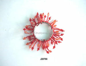 Anneau de serviette de tissage de perles de verre de haute qualité disponible en d'autres couleurs également vaisselle serviettes de perles de verre au prix de gros - Product Image 2
