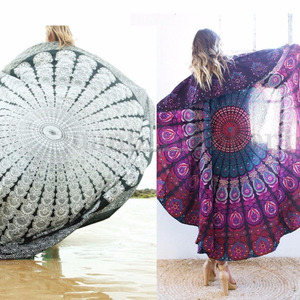 Tapiz de playa de Mandala Hippie bohemio hecho a mano, esterilla de Yoga con estampado de animales, toalla y Manta India para arte decorativo de playa - Product Image 6
