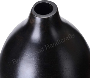 แจกันไม้แกะสลักลายดอกไม้ งานฝีมือ ตกแต่งบ้าน ตกแต่งสำนักงาน แจกันไม้มะม่วง แจกันไม้เนื้อแข็ง - Product Image 2