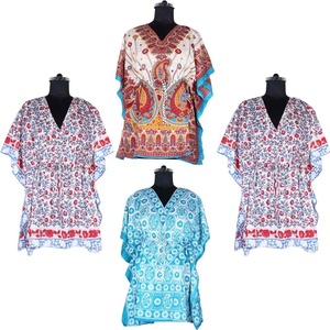 2025 caftans courts africains Anokhi Caftan Maxi robe bloc floral imprimé vêtements de détente Anokhi tirer chaîne caftan Boho nouveau bloc à main - Product Image 2