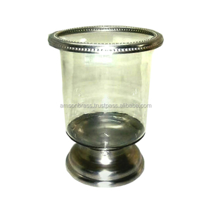 Vela votiva de Metal de vidrio transparente decorativa de alta calidad, candelabro decorativo para el hogar y la boda de Navidad - Product Image 1