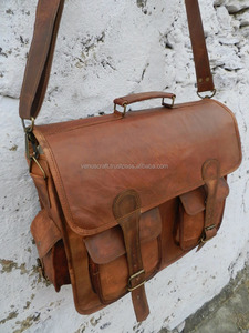 Sac d'équipement d'appareil photo de messager en cuir véritable Vintage marron foncé DSLR photographie sac d'appareil photo à bandoulière élégant sac d'appareil photo de voyage - Product Image 4