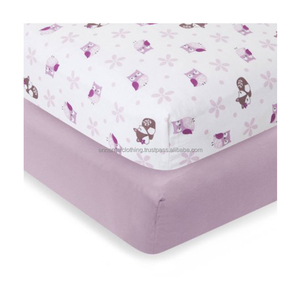 Drap-housse de berceau pour bébé certifié CPSC à prix d'usine avec le logo de l'entreprise draps de berceau en coton berceau en bambou ultra doux - Product Image 1