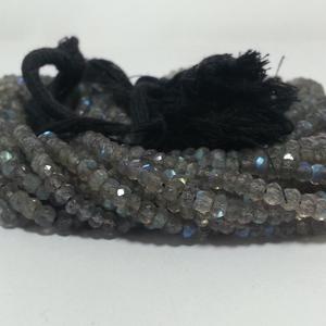 3mm 4mm labradorita gris natural facetado Rondelle cuentas de piedras preciosas hebra de piedras mayorista comprar en línea ahora a precio de fábrica - Product Image 1