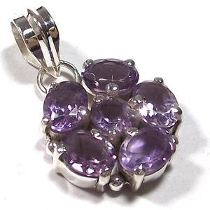 Colgante de amatista antigua, joyería de plata 925, venta al por mayor - Product Image 3