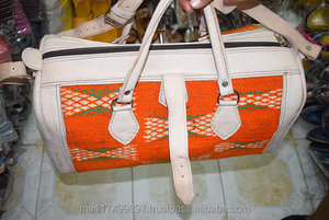 Sac de voyage en cuir marocain en cuir véritable Weekender sac polochon cabine sac de nuit accessoires de voyage de luxe - Product Image 2