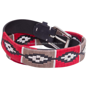 Premium Buyers Labelled <b>Equestrian</b> Leather Argentina Polo Belt-Black/Brown Customizable Size - Product Image 1